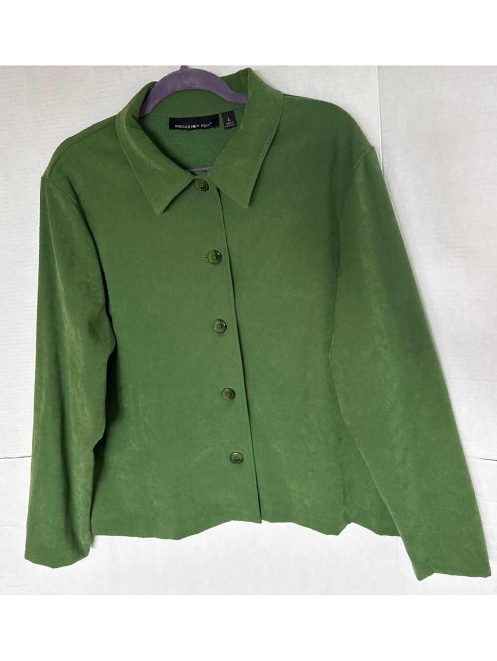 Briggs New York GreenSude Button-Up Jacket Size L